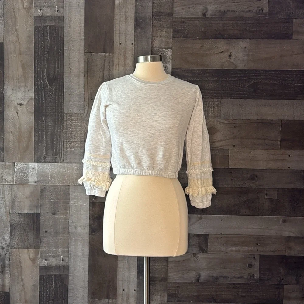 Art Class crop top sweater girls large boho chic festival hippie girlhoodcore